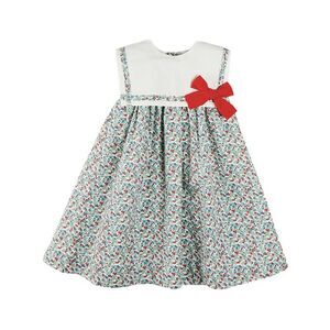 Pepa London Girls  Evelyn Floral Bow Detail Dress, Red
